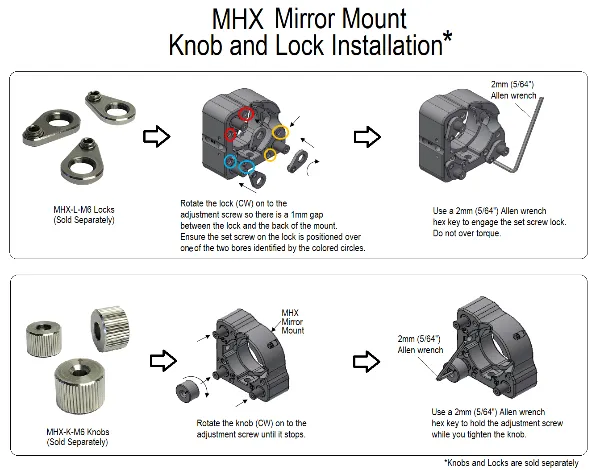 Hex-Key Adjustment Screw Knob